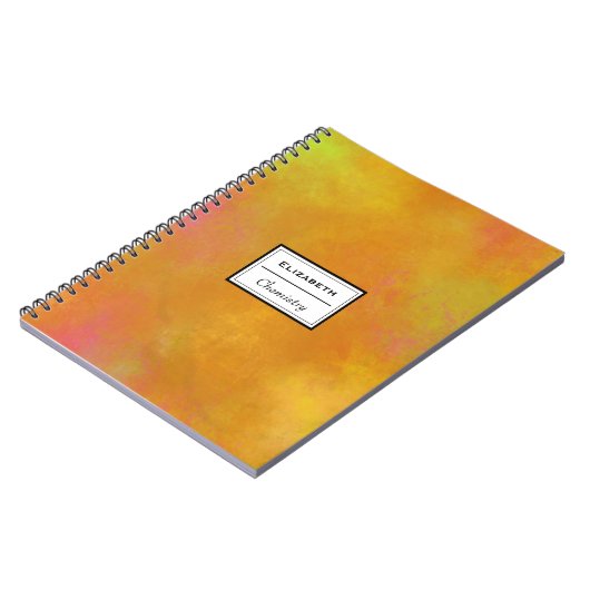 Warme Abstrakte Farbtöne in orange Gelb und Rosa Notizblock (Linke Seite)