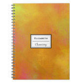 Warme Abstrakte Farbtöne in orange Gelb und Rosa Notizblock (Vorderseite)