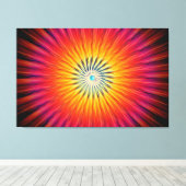 Warme Abstrakte Radialstrahlen Leinwanddruck (Insitu (Holzboden))