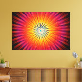 Warme Abstrakte Radialstrahlen Leinwanddruck (Insitu (Wohnzimmer))