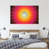 Warme Abstrakte Radialstrahlen Leinwanddruck (Insitu (Schlafzimmer))