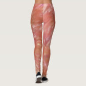 Warme Abstrakte Rot-Orange-Kunstdrucke Leggings (Rückseite)