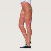 Warme Abstrakte Rot-Orange-Kunstdrucke Leggings (Links)