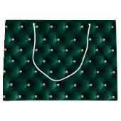 Warme Aquamarine grüne Chic Imitate Velvet Große Geschenktüte (Vorderseite)