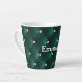 Warme Aquamarine grüne Imitate Velvet Milchtasse (Linke Ecke)