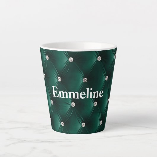 Warme Aquamarine grüne Imitate Velvet Milchtasse (Vorderseite)