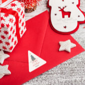 Warme Aquarellkiefer Feiertag Einladung Dreieckiger Aufkleber