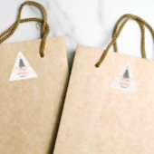 Warme Aquarellkiefer Feiertag Einladung Dreieckiger Aufkleber