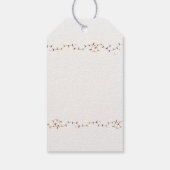 Warme Aquarellkiefer Feiertag Einladung Geschenkanhänger (Rückseite)