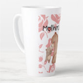 Warme Bärenumarmung mit rosa Blume Liebe Milchtasse (Linke Ecke)