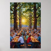 Warme Beer Garden Vibes Poster (Vorne)