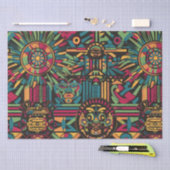 Warme Beige "Eclipsed Suns and Pyramids" Gewebepfr Seidenpapier (Handwerk)