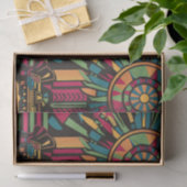 Warme Beige "Eclipsed Suns and Pyramids" Gewebepfr Seidenpapier (Geschenk)