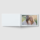 Warme Beige Elegante Foto Gästebuch (Voll)
