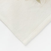 Warme Beige-Feder-Boho-Aquarell-Minimalist-Kunst Fleecedecke (Ecke)