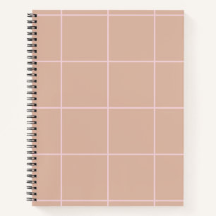 Warme Beige-Gitterstruktur Minimalistisches weiche Notizblock