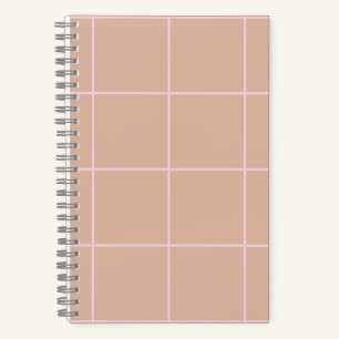 Warme Beige-Gitterstruktur Minimalistisches weiche Notizblock