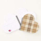 Warme beige karierte Leinenstruktur mit Webmuster Notizblock (Innenseite)