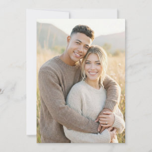 Warme Beige Romantische Fotografie Einladung
