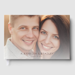Warme beige romantische Fotografie Gästebuch