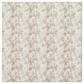 Warme, beige Toile mit Rose und Zweigstellen Stoff (Muster)