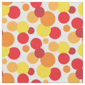 Warme Bläschen - orangefarbenes und rotes Muster Stoff (Nahaufnahme)