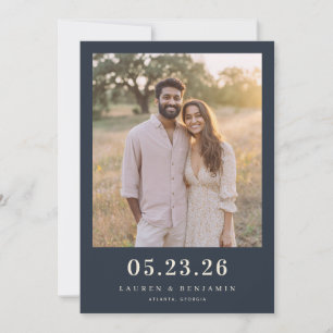 Warme Blaue Intime Foto Save The Date