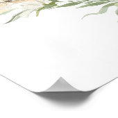 Warme blumengeschmückte Wildblume Hochzeitskarte Poster (Ecke)