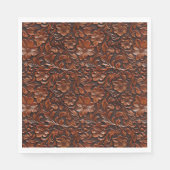 Warme braune Blume Serviette (Vorderseite)