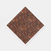 Warme braune Blume Serviette (Ecke)