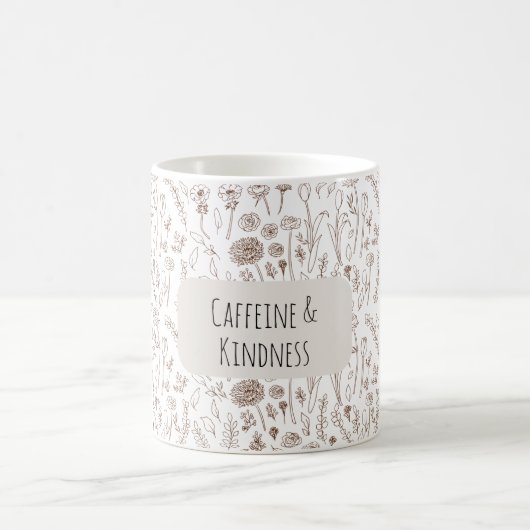 Warme braune Blumenvase-Tasse Kaffeetasse (Mittel)