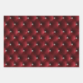 Warme Burgundy Floral Imitate Velvet Geschenkpapier Set (Vorderseite)