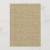 Warme Burlap- und Bow-Route Begleitkarte (Rückseite)