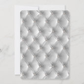 Warme Chic Soft Gray Imitats Velvet Wedding Einladung (Rückseite)