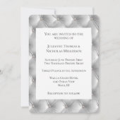 Warme Chic Soft Gray Imitats Velvet Wedding Einladung (Vorderseite)