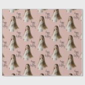 Warme Clay-Rose und benutzerdefinierter Geburtstag Geschenkpapier (Flach)