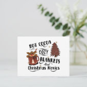 Warme Cocoa gemütliche Decken und Weihnachtsmotive Postkarte (Stehend Vorderseite)