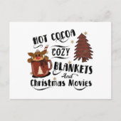 Warme Cocoa gemütliche Decken und Weihnachtsmotive Postkarte (Vorderseite)