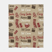 Warme Cocoa Gemütliche Socken & Weihnachtsfilme Wa Fleecedecke (Vorderseite)