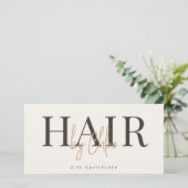 Warme Creme-Beige-Salon-Geschenkgutschein (Stehend Vorderseite)