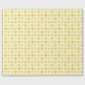 Warme Creme Minimal Herzen Valentinstag Geschenk Geschenkpapier (Flach)