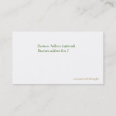 Wärme der Sonne-Visitenkarte Visitenkarte (Rückseite)