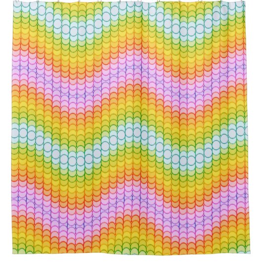 Warme Drachenskala Duschvorhang (Vorderseite)