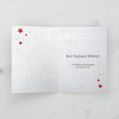 Warme dunkle Holz Business Weihnachtskarte Feiertagskarte (Innenseite)