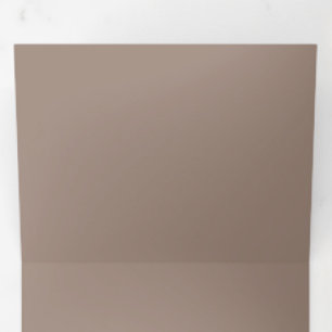 Warme Dusty-Rose Soft Solid Color Dreifach Gefaltete Einladung