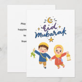 Warme Eid-Feiergestaltung Feiertagskarte (Vorne/Hinten)