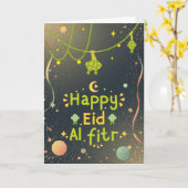 Warme Eid-Feiergestaltung Karte (Gelbe Blume)