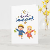 Warme Eid-Feiergestaltung Karte (Gelbe Blume)