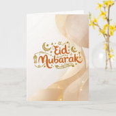 Warme Eid-Feiergestaltung Karte (Gelbe Blume)