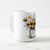 Wärme einer schönen Heim-Kaffeetasse Kaffeetasse (Vorderseite Links)